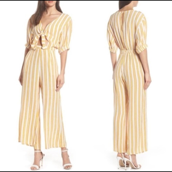 Faithfull the Brand Pants - FAITHFULL THE BRAND Matese Stripe Jumpsuit Azur M